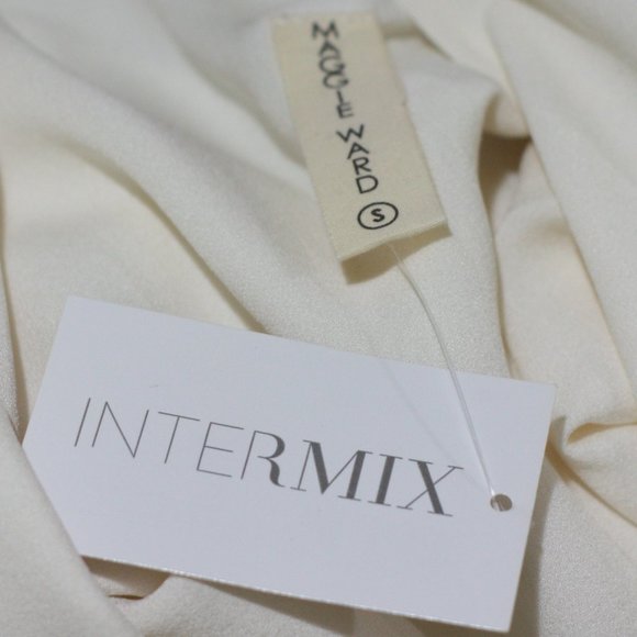 MAGGIE WARD INTERMIX Black and White Silk Dress - Picture 3 of 5